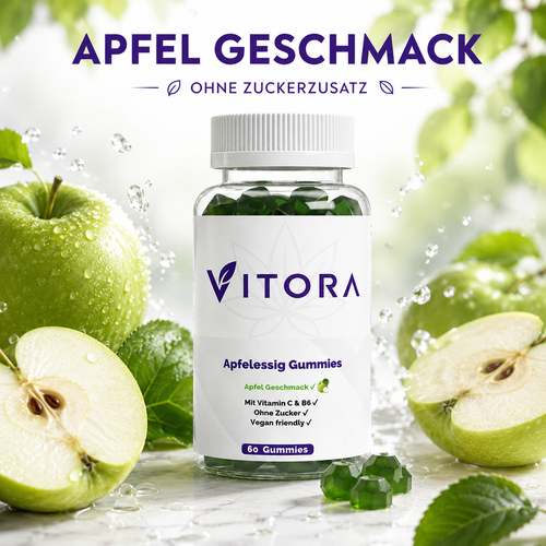 Apfelessig + C + B6 + Chrom Gummies - 60 Stk